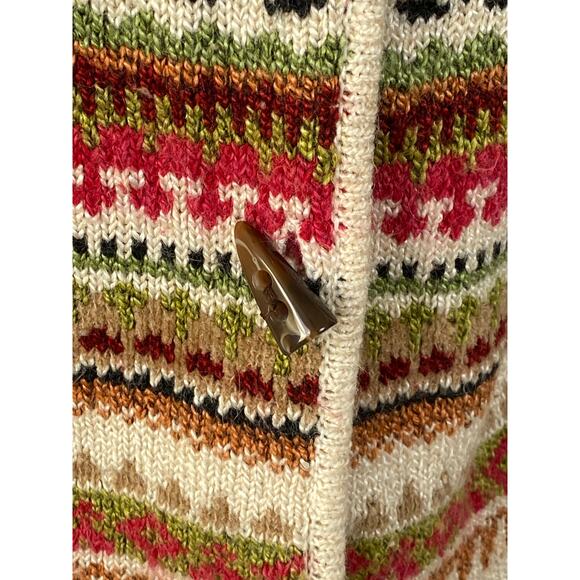 Carolyn Taylor multicolored buttoned collared cardigan - neutrals XL extra large - Picture 5 of 10